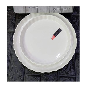 2 Moules à Tarte En Porcelaine Blanche