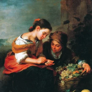 Affiche Art B.E. Murillo - Die kleine Obsthändlerin 48x69cm