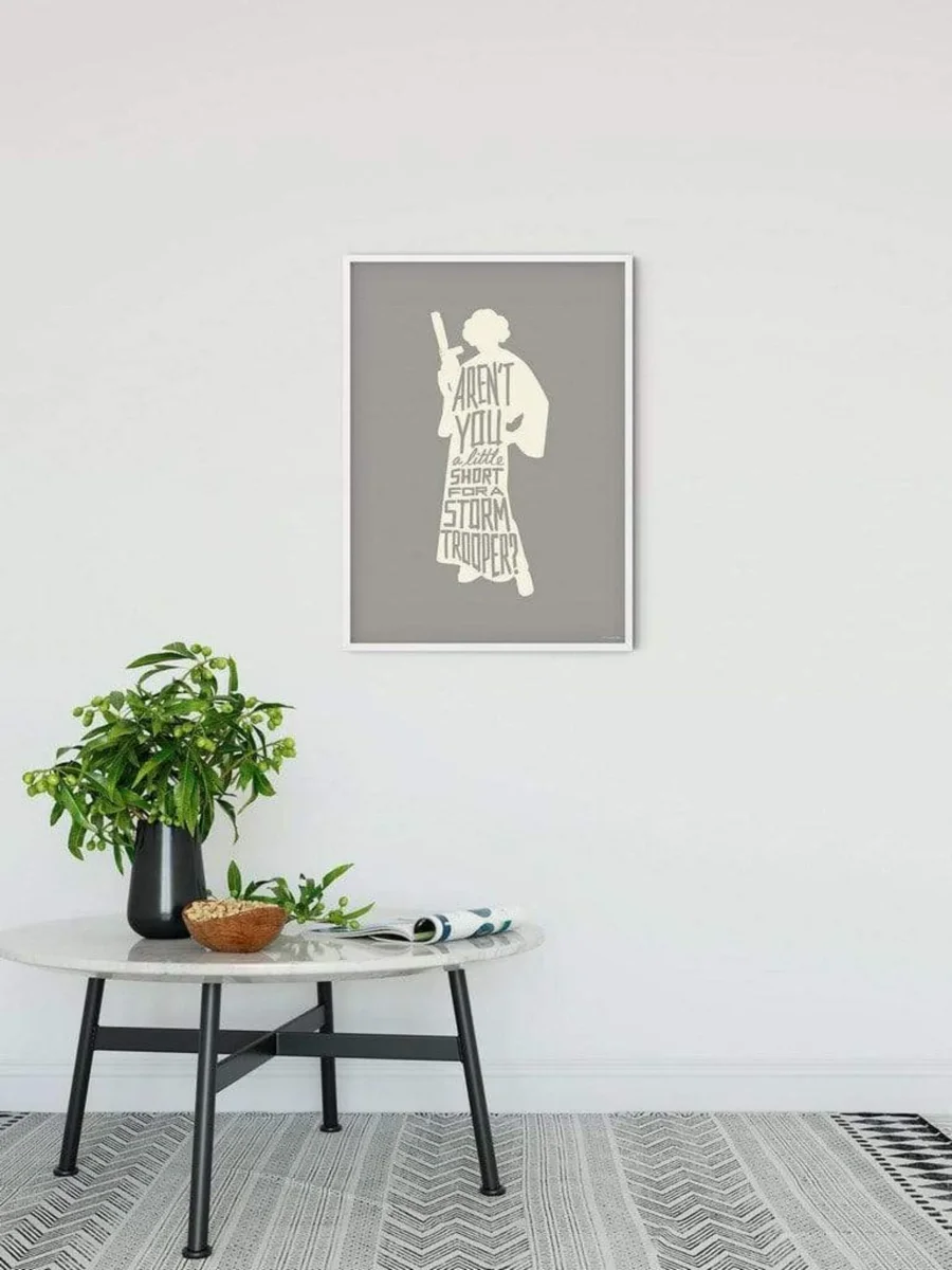 Affiche Art Star Wars - Silhouette Quotes Leia 30x40cm – Image 3