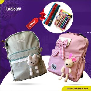 Cartable Sac A Dos Primaire ‘Lapin” + Cadeaux