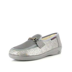 MARGOT GRIS : Mocassins confortables intérieur et extérieur