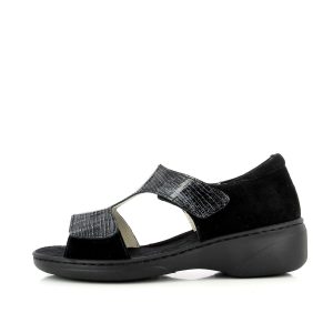 SHIRLEY NOIR : Sandales semelles amovibles