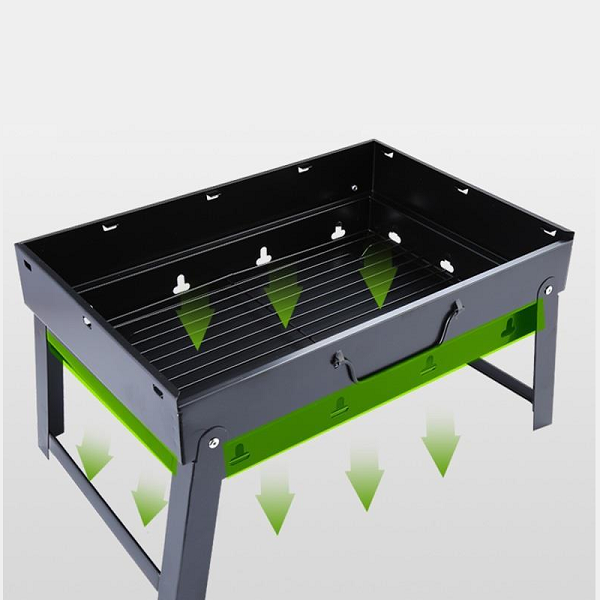 Barbecue à Charbon Portable Pliable 43 x 29 x 24 cm – Image 7