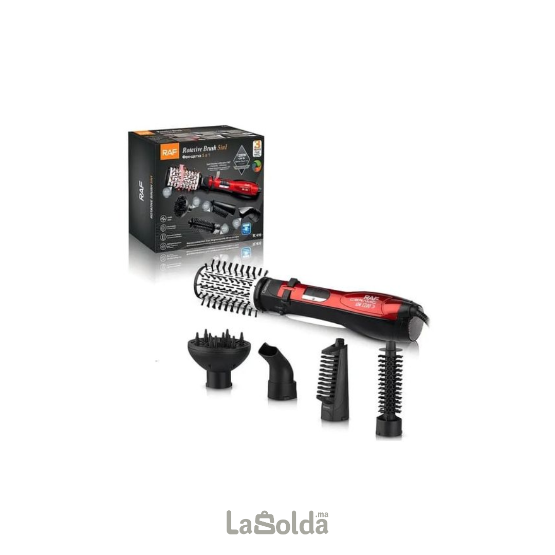 Brosse soufflante 1000W ‘RAF ‘– Soin kératine & huile d’amande – Image 3