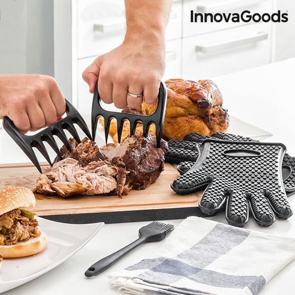 2 Griffes Pour Viande Avec 2 Gants Et Pinceau INNOVAGOODS – PPBBQ – Image 3