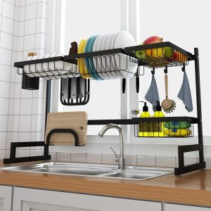 Égouttoir vaisselle inoxydable multifonction gain de place