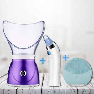 Kit visage : aspirateur points noirs + brosse + vapeur