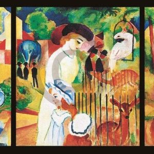 Affiche Art August Macke - Zoologischer Garten 100x50cm