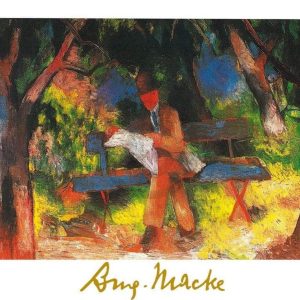 Affiche Art August Macke - Lesender Mann 80x60cm