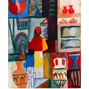 Affiche Art August Macke - Merchant with Jugs 60x80cm