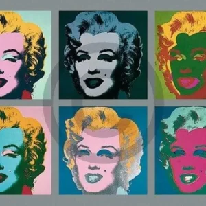 Affiche Art Andy Warhol - Ten Marilyns 1967 134x56cm