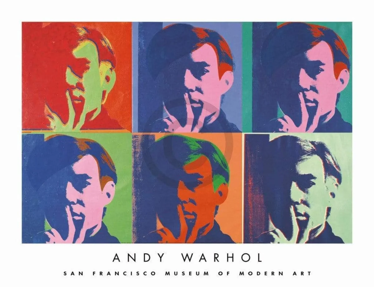 Affiche Art Andy Warhol - A Set of Six Self-Portraits 86x66cm – Image 2