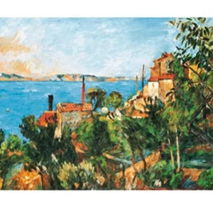 Affiche Art Paul Cézanne - La Mer a l'Estaque 30x30cm