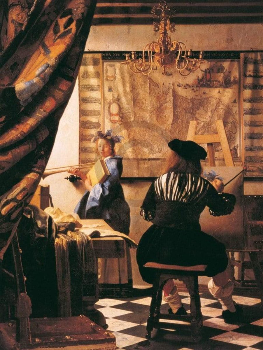 Affiche Art Johannes Vermeer - Die Malkunst 60x80cm – Image 2
