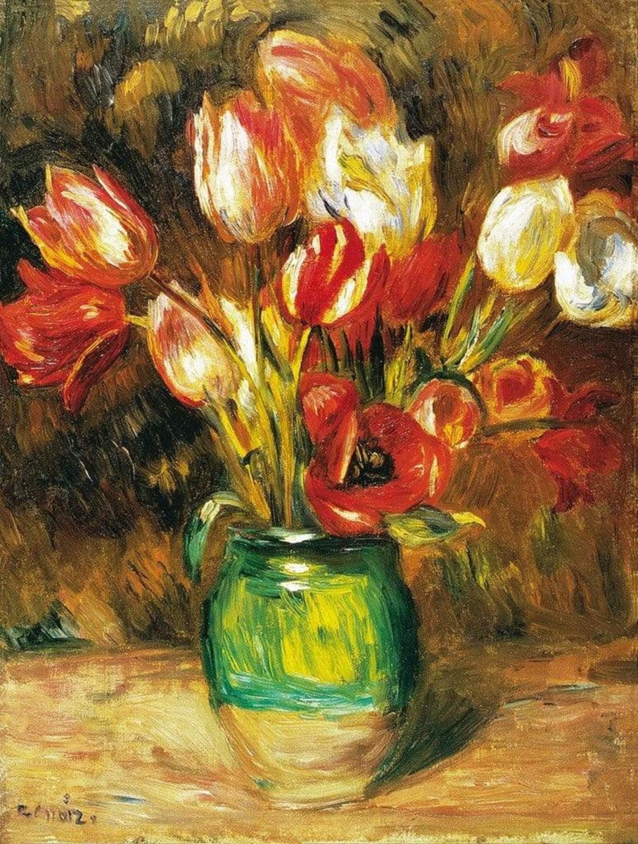 Affiche Art Auguste Renoir - Tulips in a Vase 60x80cm – Image 2