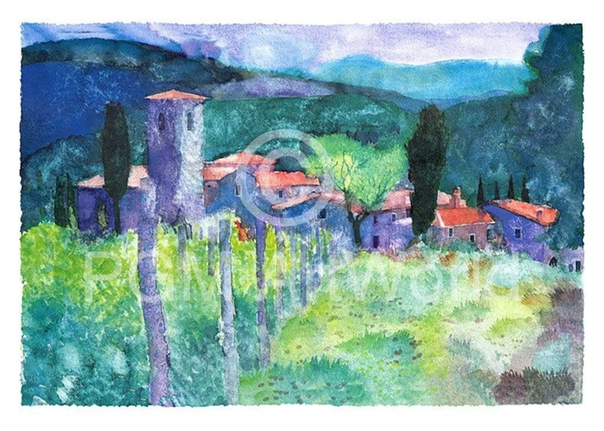 Affiche Art Ralf Westphal - Castello di Spaltenna, Chianti 70x50cm – Image 2