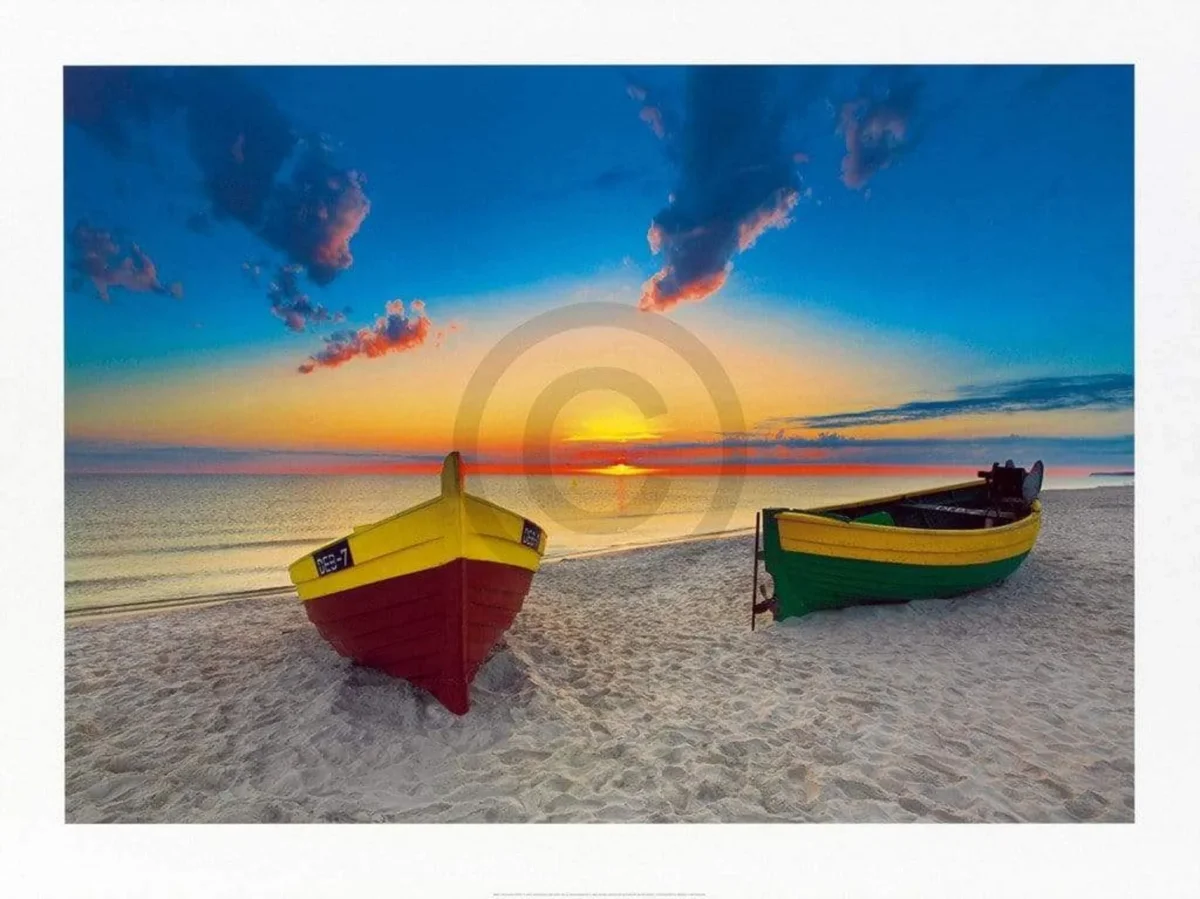 Affiche Art Maya Sokolovska - Two Boats 80x60cm – Image 2