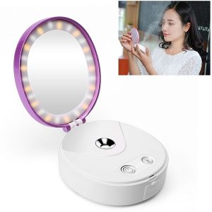 3 en 1 Pulvérisateur humidificateur visage, miroir, LED
