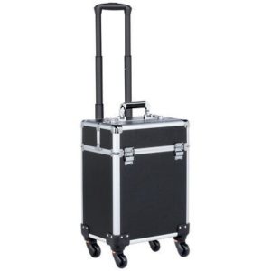 Valise maquillage/esthétique pro Noire 4 roulettes