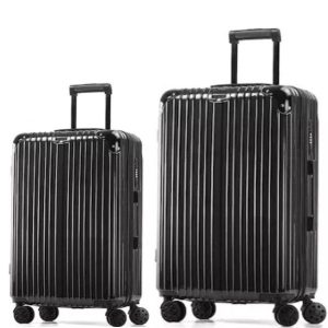 2 Valises Trolley Model TRIBLOO Noir Grande + Moyenne