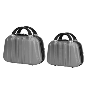 Set De 2 Mini Valises Vanity Rigide Gris (Grande Et Petite)